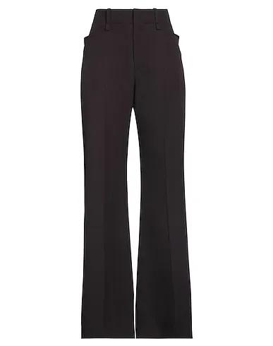 Dark purple Plain weave Casual pants