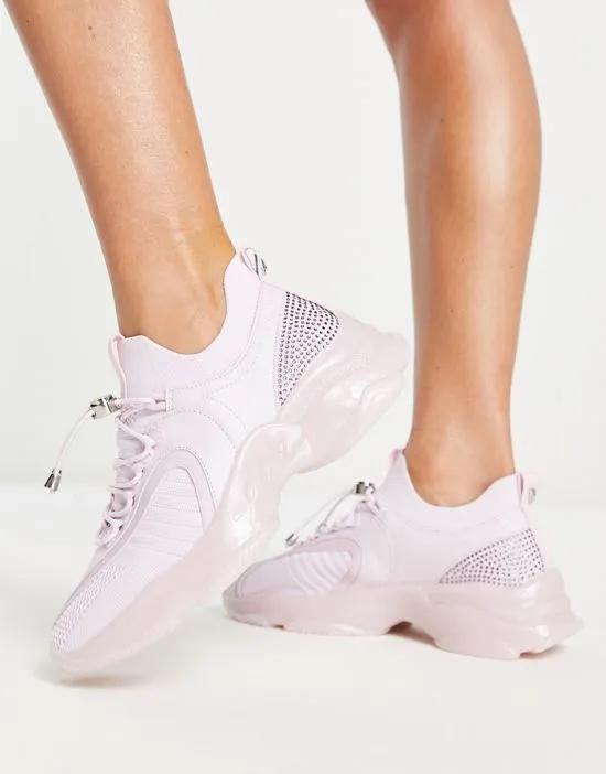 chunky sock sneakers in purple