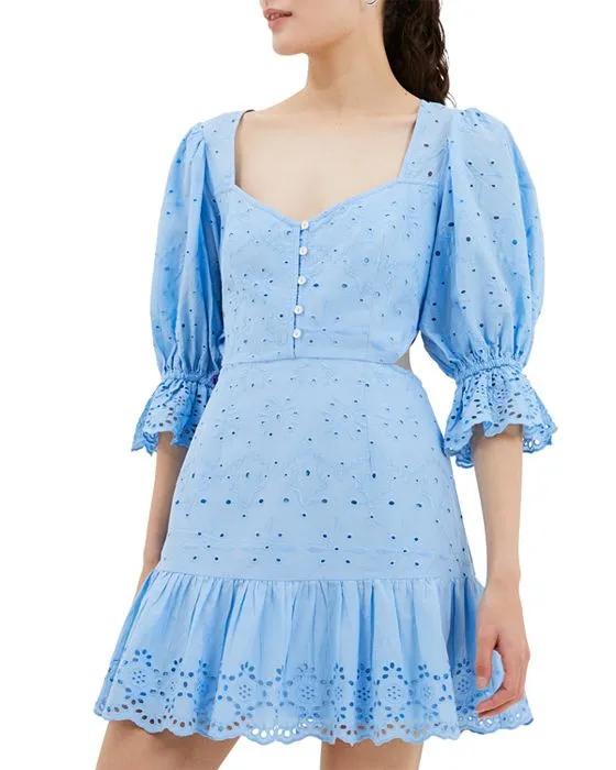 Cilla Broderie Lace Mini Dress
