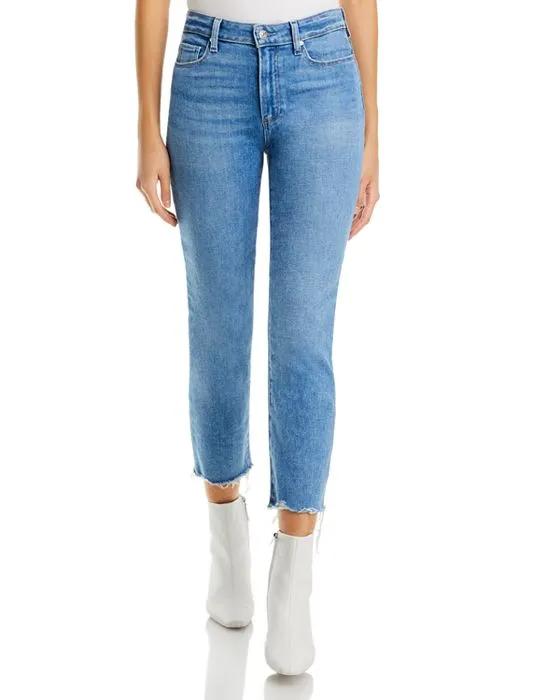 Cindy High Rise Cropped Slim Jeans in Darling
