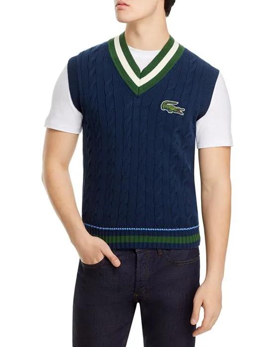 Classic Fit Cable Knit Sweater Vest 