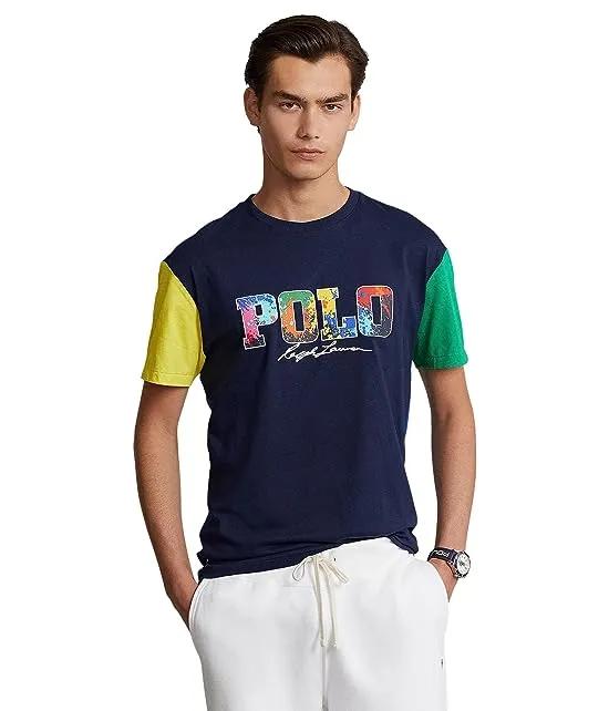 Classic Fit Color-Blocked Logo T-Shirt