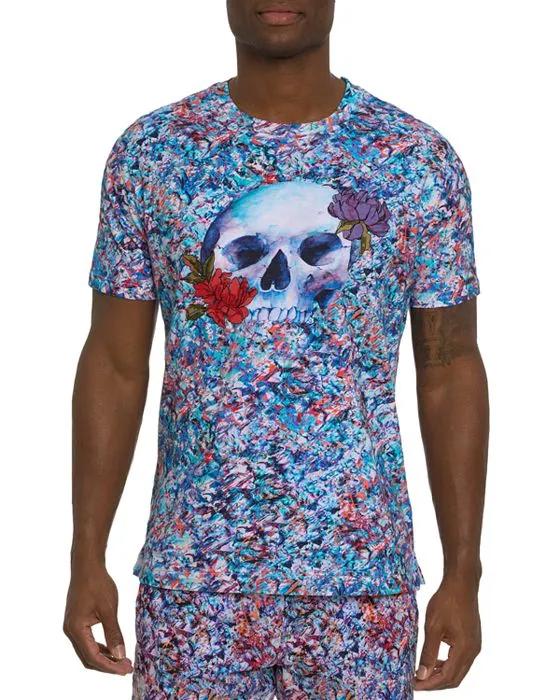 Classic Fit Floral Skull Tee 