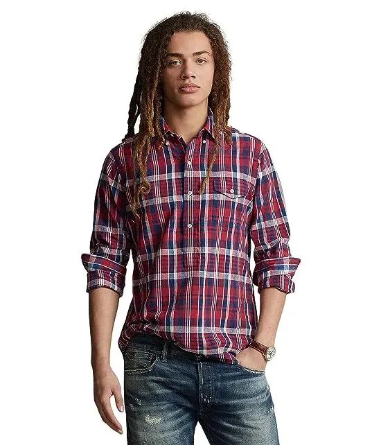Classic Fit Madras Popover Shirt