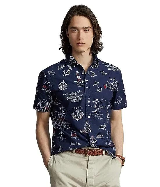 Classic Fit Nautical-Print Oxford Shirt