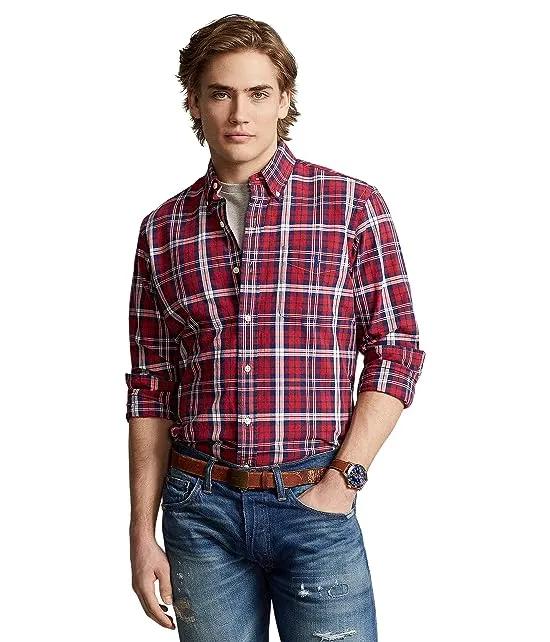 Classic Fit Plaid Oxford Shirt