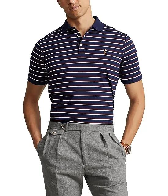 Classic Fit Striped Soft Cotton Polo Shirt