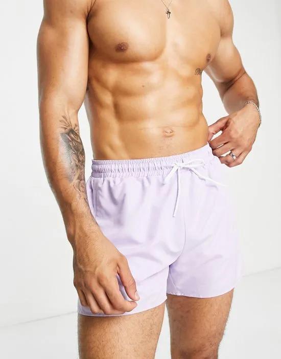 classic swim shorts in lilac