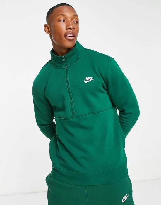 Club 1/2 zip sweatshirt in gorge green