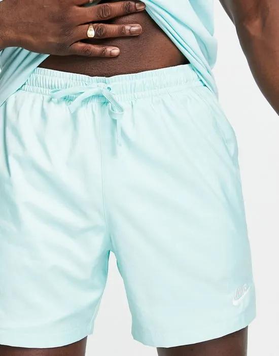 Club woven shorts in aqua