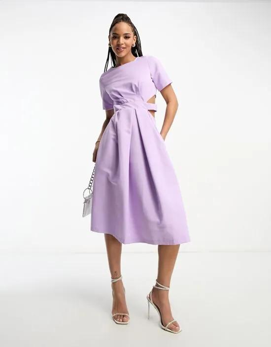 Co cut out midi prom dress in lilac
