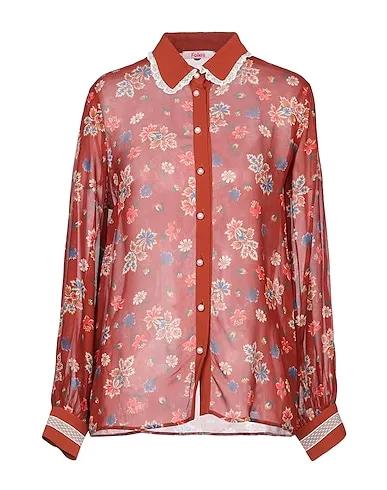 Cocoa Crêpe Floral shirts & blouses