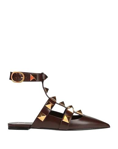 Cocoa Leather Ballet flats