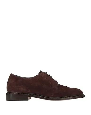 Cocoa Leather Laced shoes