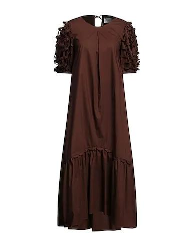 Cocoa Plain weave Midi dress