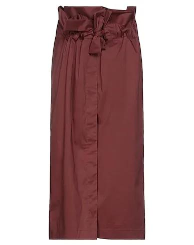 Cocoa Plain weave Midi skirt