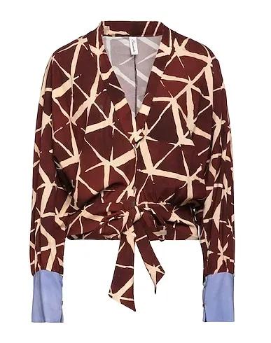 Cocoa Plain weave Patterned shirts & blouses