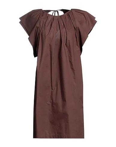 Cocoa Plain weave Short dress