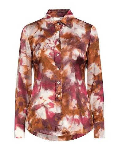 Cocoa Satin Patterned shirts & blouses