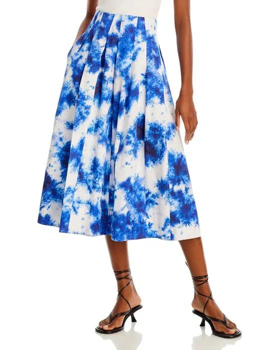 Collection Floral Cotton Midi Skirt