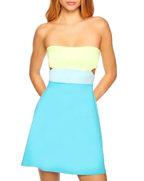 Color Block Cutout Mini Dress