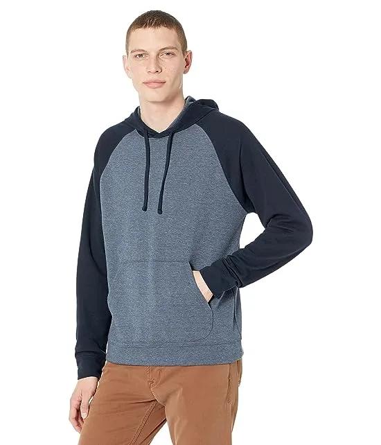 Color-Block Double Knit Pullover Hoodie