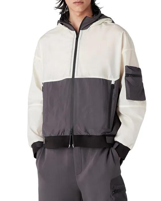 Color Blocked Hooded Jacket 