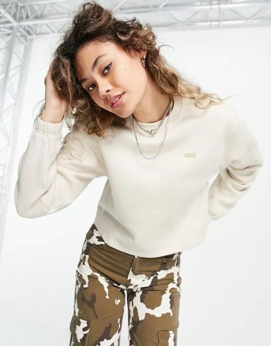 comfycush cropped sweatshirt in sandshell