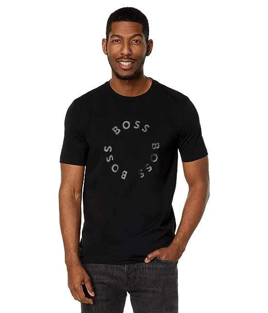 Contrast Circle Logo Cotton T-Shirt