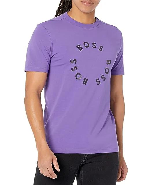 Contrast Circle Logo Cotton T-Shirt