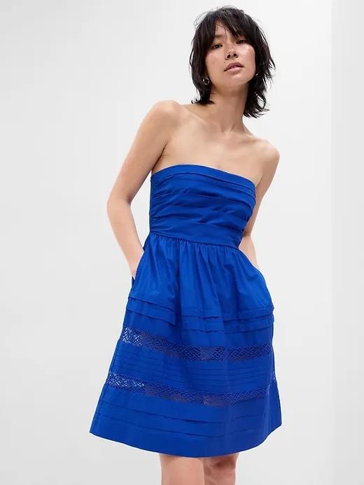 Convertible Strapless Lace Mini Dress