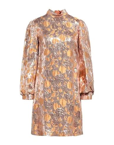 Copper Brocade Short dress