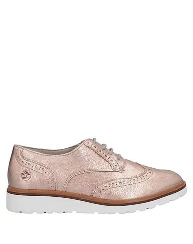 Copper Leather Laced shoes