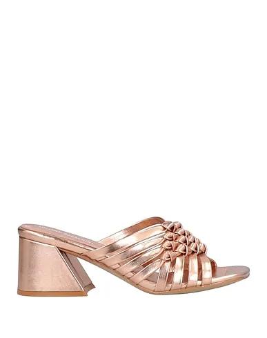 Copper Leather Sandals