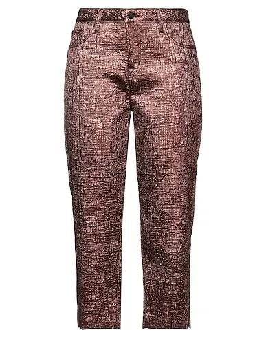 Copper Plain weave Cropped pants & culottes