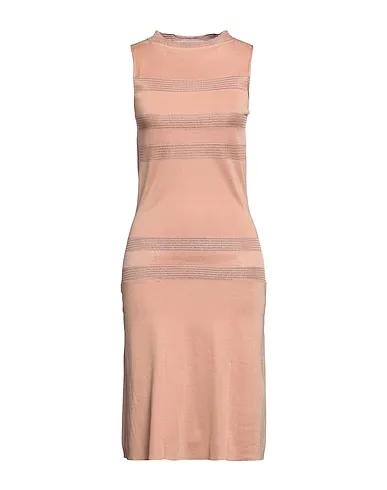 Copper Plain weave Midi dress