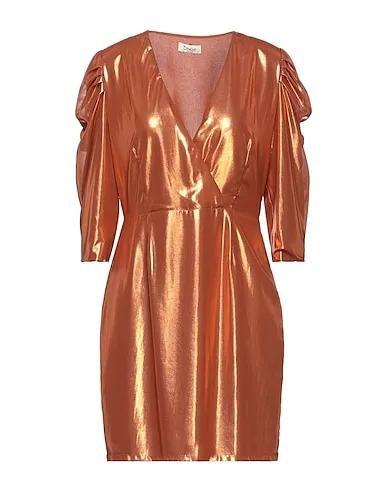 Copper Satin Short dress