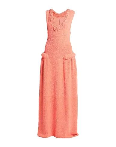 Coral Bouclé Long dress