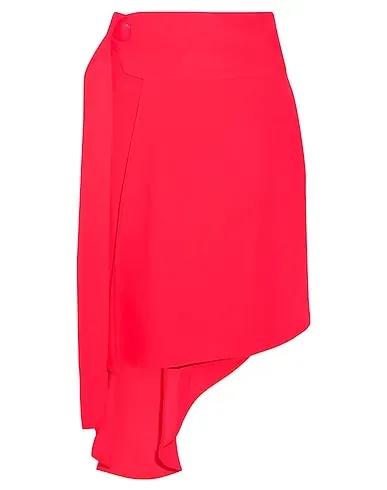 Coral Cotton twill Midi skirt