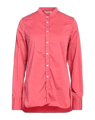 Coral Cotton twill Solid color shirts & blouses