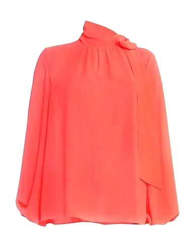 Coral Crêpe Blouse