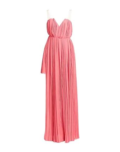 Coral Crêpe Long dress