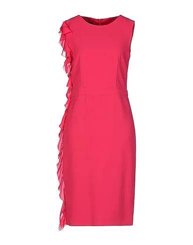 Coral Crêpe Midi dress