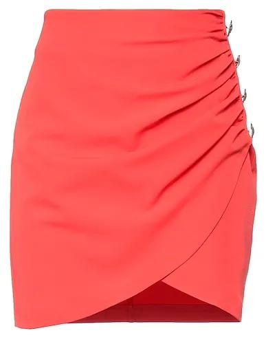 Coral Crêpe Mini skirt