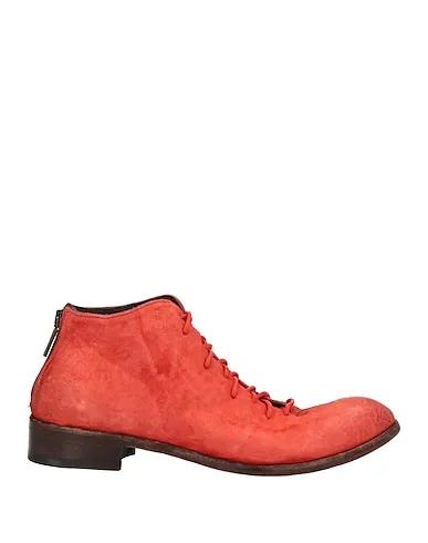 Coral Leather Laced shoes