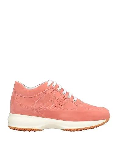 Coral Leather Sneakers