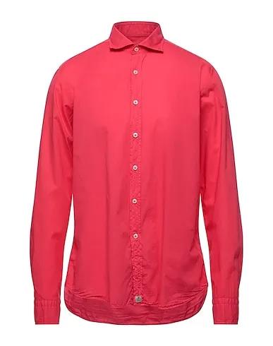 Coral Plain weave Solid color shirt