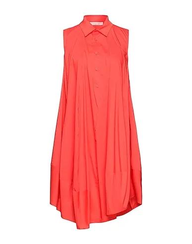 Coral Poplin Short dress