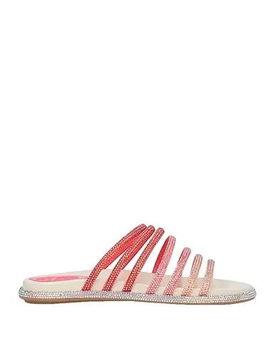 Coral Satin Sandals