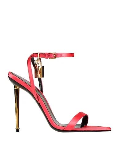Coral Satin Sandals